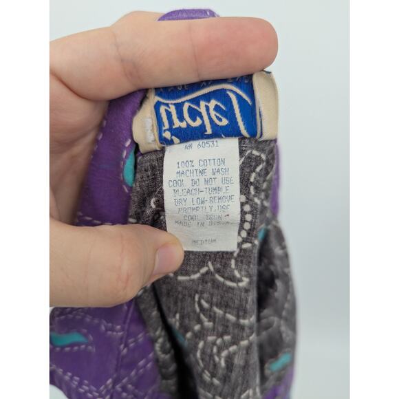 90s Vintage Western 100% Cotton Button Up Shirt Women's Medium Aztec Cowboy - Picture 6 of 6